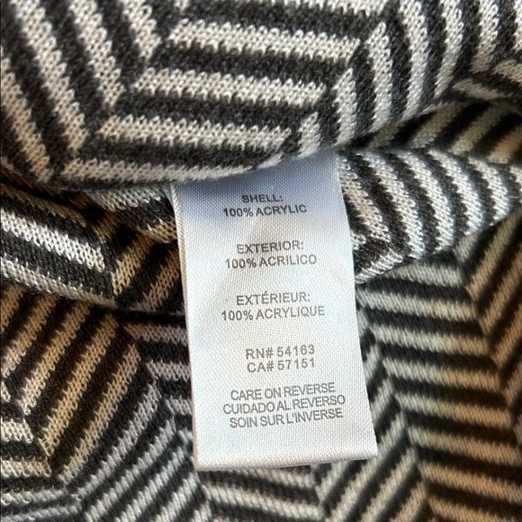 Calvin Klein Monochrome Chevron Cowl Neck Sweater - Picture 4 of 8